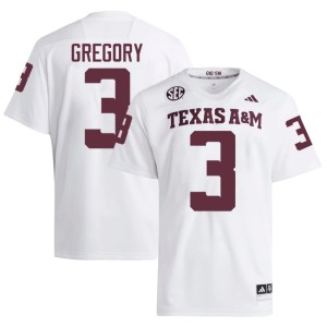 12th Man #3 White Limited College Football Aaron Gregory Men's Jerseys 625797-149