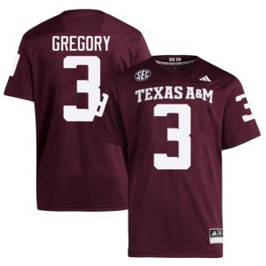 Texas Aggies Maroon College Football 2026-27 Aaron Gregory #3 Men's Jerseys 159092-698