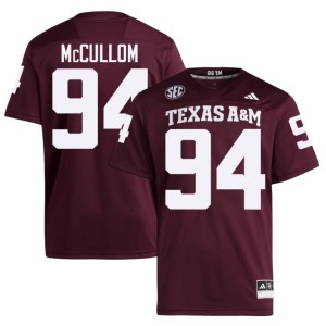 Texas A&M Men Maroon College Football Angelo McCullom #94 2026 Jersey 339678-370