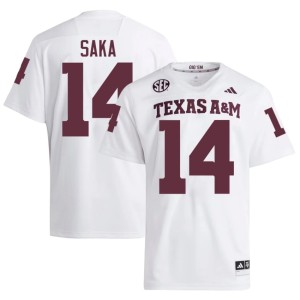 TAMU College Football Anto Saka Game White #14 Men's Jersey 151163-143
