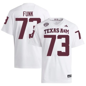 Texas A&M University Men's Ashton Funk White University #73 College Football Jerseys 395555-337