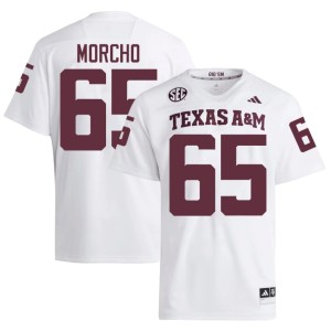 Texas A&M University Avery Morcho College Football Men's White #65 Game Jerseys 821816-217