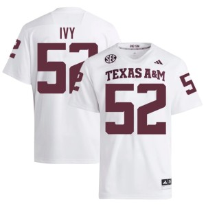 TAMU Blake Ivy College Football Player #52 White Men's Jersey 920052-980