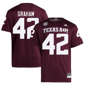 Texas Aggies Boomer Graham Maroon Men Player College Football #42 Jerseys 463784-483