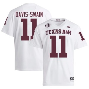 TAMU 2026-27 #11 Mens White Brandon Davis-Swain College Football Jerseys 410439-837