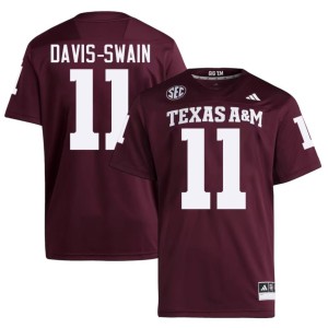 12th Man Maroon College Football #11 Men's Brandon Davis-Swain Limited Jersey 103204-187