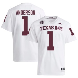 Texas A&M University Mens White Limited Bryce Anderson #1 College Football Jerseys 449533-999