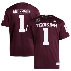 Texas A&M Alumni #1 Mens Maroon Bryce Anderson College Football Jersey 788130-814