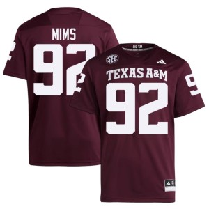 Texas A&M University Men's Maroon CJ Mims College Football NCAA #92 Jersey 652528-803