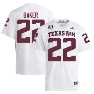 A&M Replica Men Carsyn Baker College Football #22 White Jerseys 117198-513