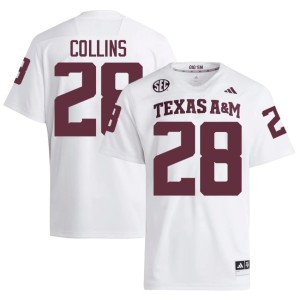 TAMU College Football White #28 Chance Collins Men's 2026-27 Jersey 484405-960