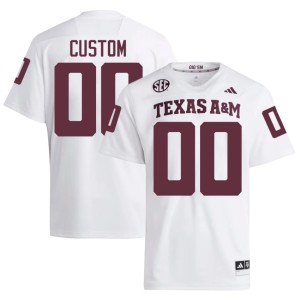 12th Man White College Football Player Mens Custom #00 Jerseys 472141-788