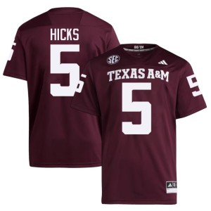 TAMU College Football DJ Hicks Limited Maroon Mens #5 Jersey 382489-761