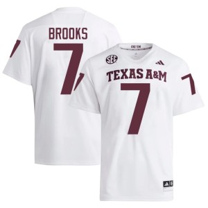 Texas Aggies Dalton Brooks White Alumni Men #7 College Football Jerseys 661516-804