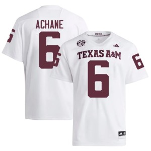 A&M White #6 College Football Men's Official De'Von Achane Jersey 600796-649