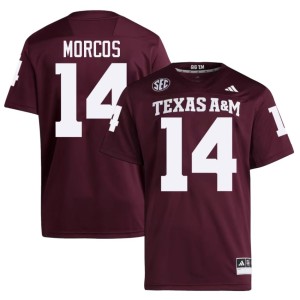 A&M Eli Morcos #14 College Football Maroon Men's Official Jersey 744035-697