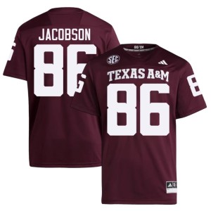 Texas Aggies Maroon Mens #86 Game College Football Evan Jacobson Jersey 556118-813