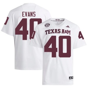Texas A&M University Gray Evans White #40 2026 College Football Men Jersey 825437-359