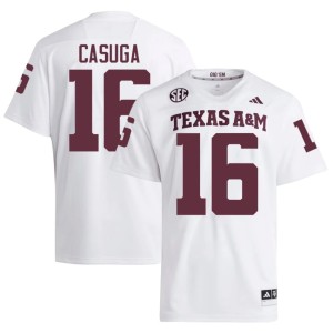 Texas Aggies Helaman Casuga College Football 2026-27 #16 Men White Jersey 173637-742