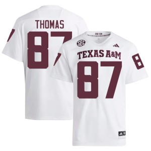 Texas Aggies Mens College Football #87 2026 Houston Thomas White Jerseys 719094-461
