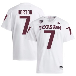 A&M #7 White NCAA Isaiah Horton College Football Mens Jerseys 435488-185