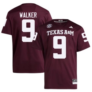 Texas A&M Aggies Jahdae Walker Stitched #9 College Football Mens Maroon Jerseys 950560-244