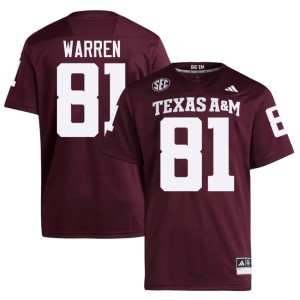 Texas Jayden Warren #81 NCAA Men's Maroon College Football Jerseys 106142-849