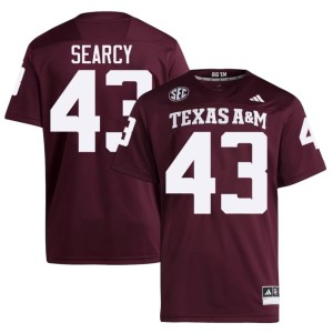 Texas A&M University Embroidery Jeremiah Searcy Maroon College Football Men #43 Jerseys 531459-432