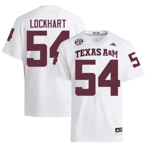 Texas Aggies #54 Stitched Mens Jordan Lockhart White College Football Jersey 754461-102