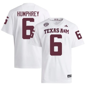 Texas Aggies Julio Humphrey NCAA College Football White #6 Men's Jerseys 410589-636