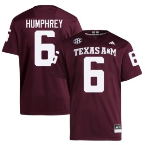 12th Man Alumni Men's Julio Humphrey #6 College Football Maroon Jerseys 772463-541