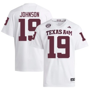 Aggies Alumni White #19 Mens College Football KK Johnson Jersey 556405-593