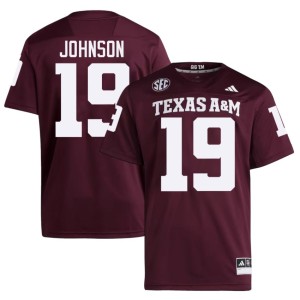 Texas Aggies KK Johnson College Football High School Maroon #19 Men's Jerseys 965368-982