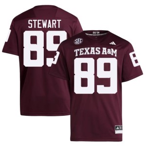 Aggies Men's Official Kade Stewart Maroon #89 College Football Jerseys 150155-598