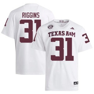 A&M Mens College Football Alumni White #31 Kelvion Riggins Jersey 604363-615