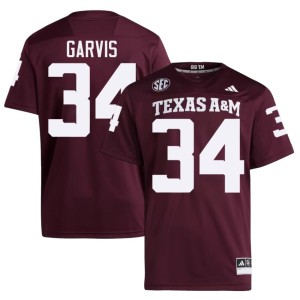 Texas A&M Aggies Maroon #34 High School College Football Kyle Garvis Men's Jerseys 544474-382