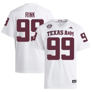 12th Man Landon Rink Official #99 Men's White College Football Jersey 362216-951