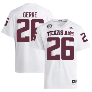 Texas A&M University Alumni College Football White Layne Gerke Men #26 Jersey 245429-903