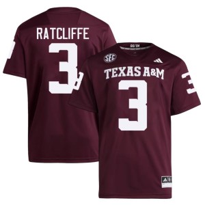 Texas Maroon Mens #3 High School Marcus Ratcliffe College Football Jerseys 491507-360