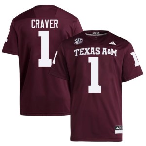Texas A&M University College Football Men's Maroon Mario Craver Game #1 Jersey 784401-167
