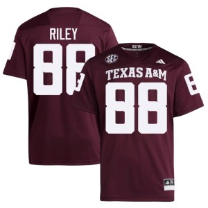 12th Man University #88 Maroon Micah Riley Men's College Football Jersey 143756-927