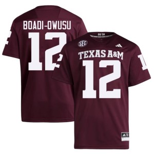 Texas A&M Aggies Men's Nana Boadi-Owusu High School College Football Maroon #12 Jersey 194000-713