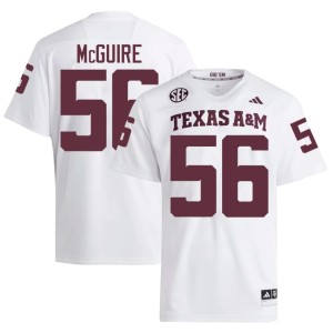 Texas Aggies White College Football Official Nelson McGuire #56 Mens Jersey 331207-241