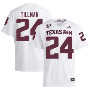 Texas A&M Aggies College Football #24 Replica Mens White Ramarian Tillman Jersey 128192-450