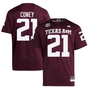 Texas A&M University College Football Men's #21 Maroon NCAA Ray Coney Jersey 564208-913