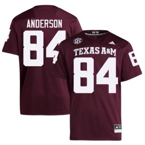 TAMU Richie Anderson College Football #84 High School Men's Maroon Jersey 205660-595