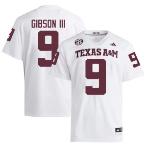 12th Man #9 Rickey Gibson III College Football Mens Alumni White Jersey 787039-705