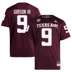 12th Man College Football Mens Rickey Gibson III #9 Maroon Limited Jersey 912619-345