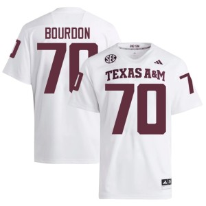 Texas A&M Aggies Robert Bourdon College Football #70 White Men's 2026-27 Jerseys 437552-412
