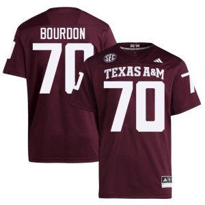 Texas A&M Aggies Limited #70 Men Maroon Robert Bourdon College Football Jerseys 751695-908